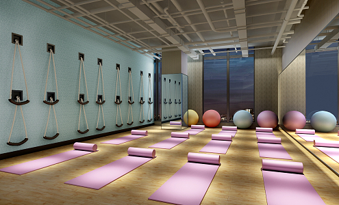 Industrial LOFT Yoga Room 3d model