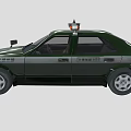 Green Security Patrol Car With Roof Emergency Lights And Patrol Markings