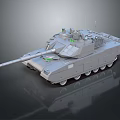 Modern Military Tank With Advanced Turret Long Barrel And Dark Reflective Surface