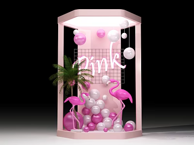 Modern Meichen Online Red Pushcard Meichen 3d model