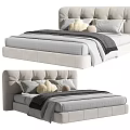 Double bed 3d model