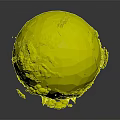 3D Globe Model With Blue Ocean Green Land White Clouds And Glaciers