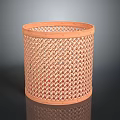 Industrial Cylindrical Orange Mesh Metal Filter Equipment With Perforated Surface Design