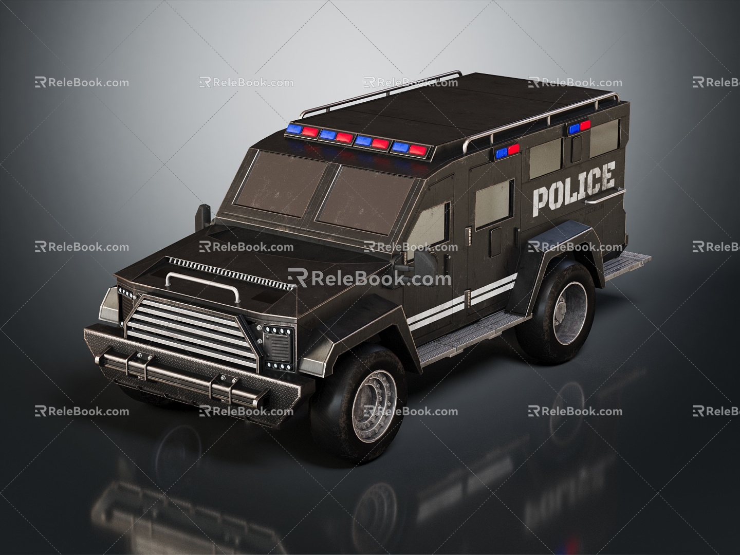 Modern Police Car Prisoner Escort Vehicle Police Car 3d model