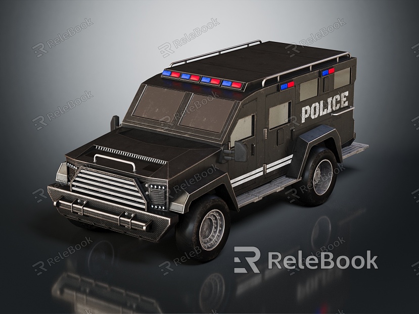 Modern Police Car Prisoner Escort Vehicle Police Car model