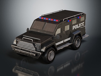 Modern Police Car Prisoner Escort Vehicle Police Car 3d model