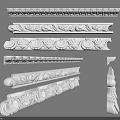 Ornate Decorative Gypsum Cornice Mouldings With Various Intricate Carved Patterns