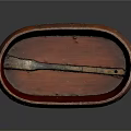 Traditional Red Wooden Washing Tub With Three Legs For Daily Washing Use