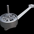 Industrial Equipment With Metal Fan Blade And White Long Connecting Rod Structure