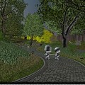 Modern Park Park Landscape 3d model