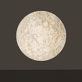 Round Wall Lamp With Moon Surface Texture And Warm Glow For Interior Decoration 3d model