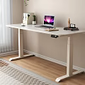 Cream wind lifting table computer table e-sports table 3d model