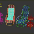 Bamboo Plant Based Furniture Including Rocking Chairs Side Tables And Shelves