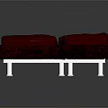 Modern Red L Shaped Sectional Sofa With Metal Legs For Living Room