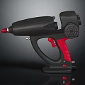 Black And Red Toy Weapon With Ergonomic Handle And Muzzle Design Feature 3d model