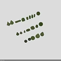 Various Shaped Trimmed Topiary Shrubs with Green Foliage and Garden Designs