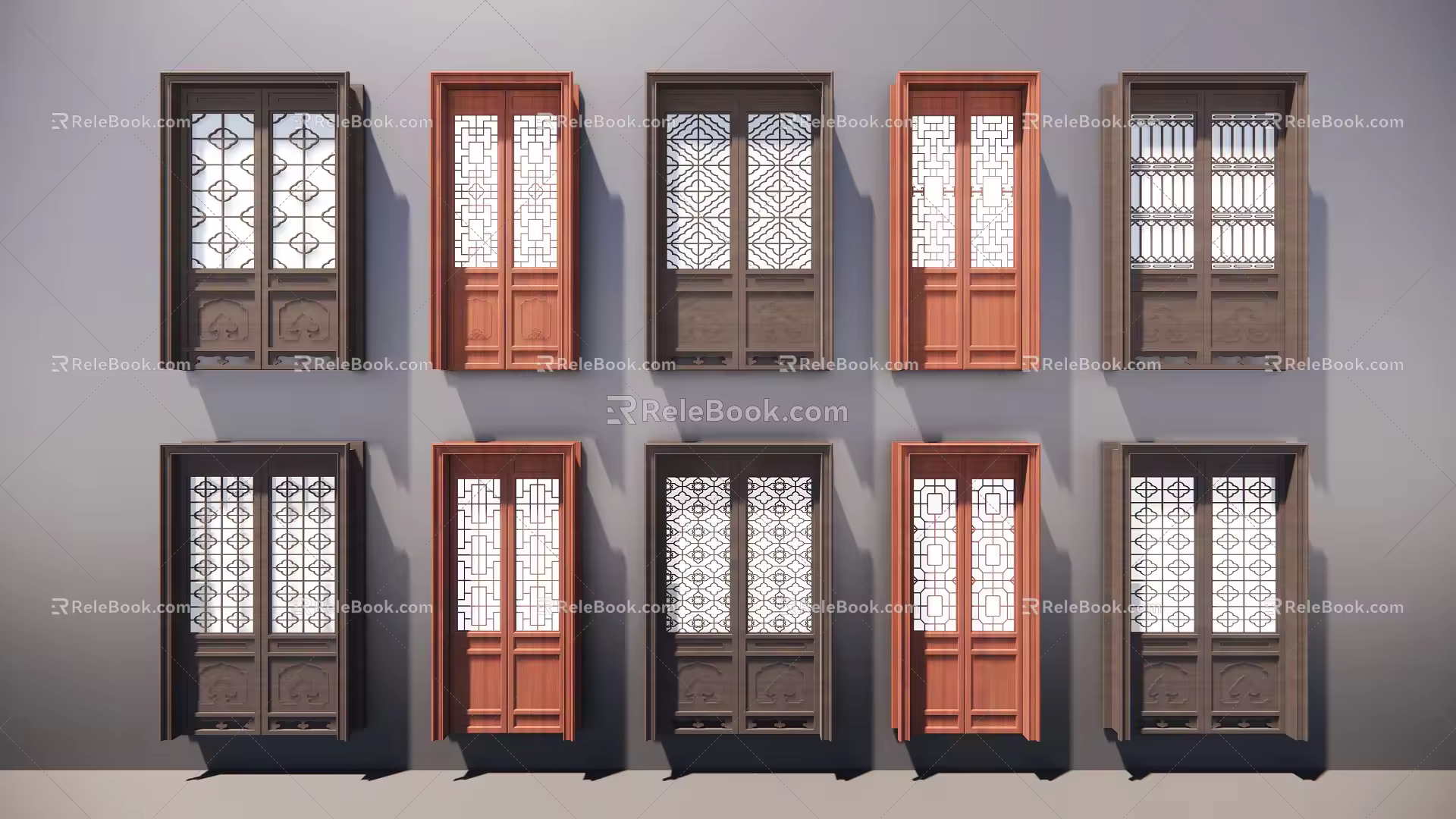 Classical double door SU model 3d model