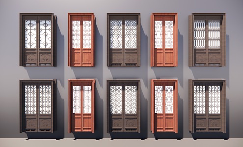 Classical double door SU model 3d model