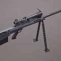 High Precision Modern Sniper Rifle With Scope And Tripod For Long Range Shooting 3d model