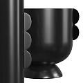 Modern Black Decorative Ornament Set With Unique Shapes For Home Decor