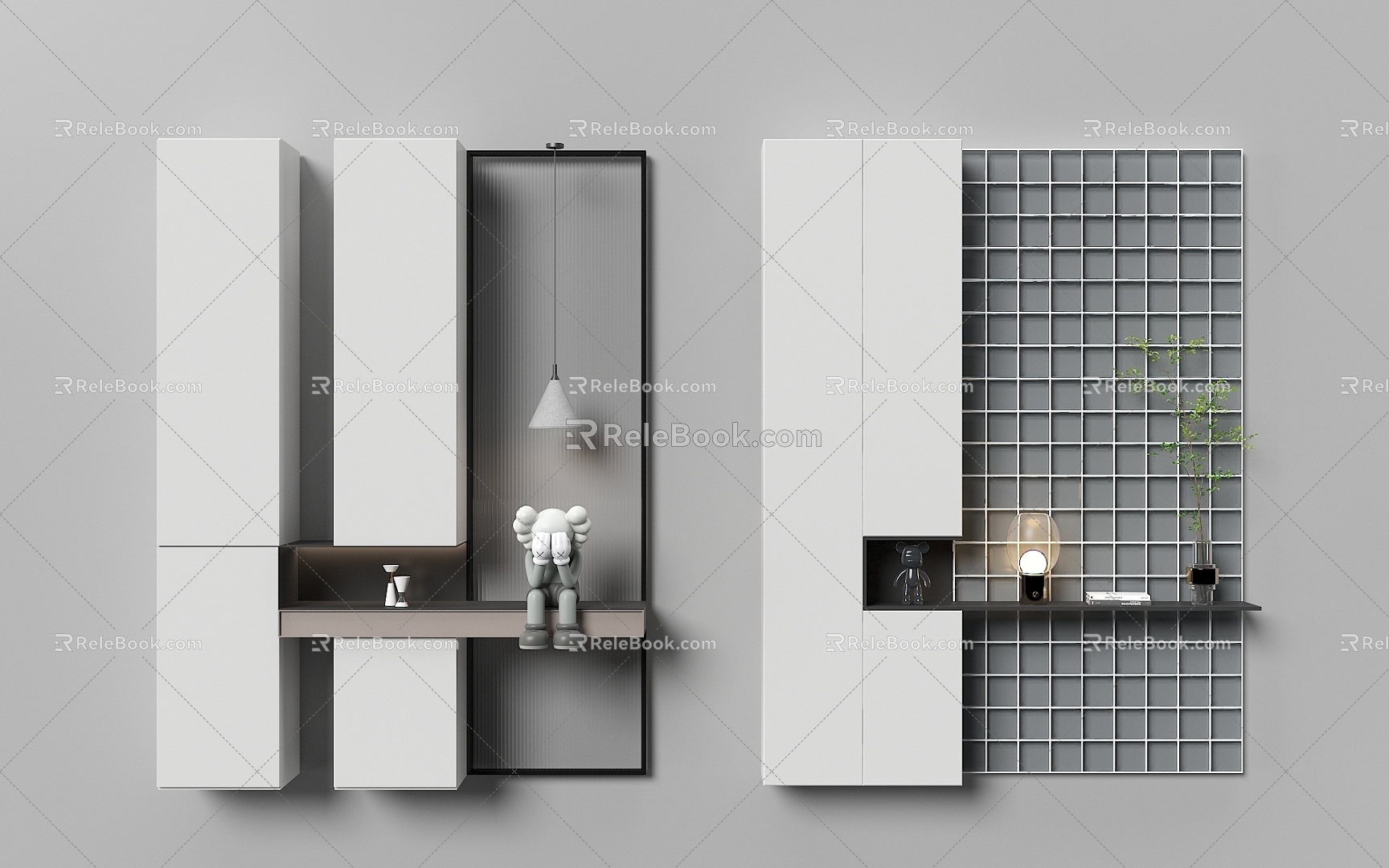 Modern screen partition 3d model