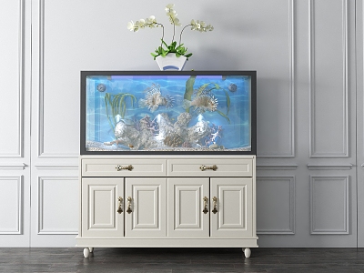 European-style fish tank 3d model