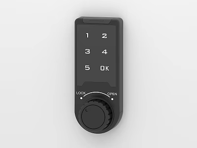 Modern Electronic Door Handle With Numeric Keypad And Digital Locking System 3d model