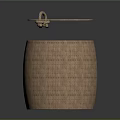 Woven Rattan Trash Bin With Lid For Home Household Storage Organization