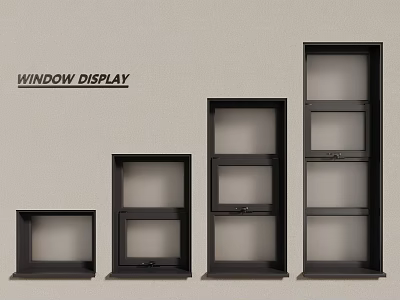 modern windows aluminum alloy windows casement windows floor-to-ceiling windows 3d model