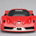Red FXX Sports Car With Aerodynamic Design Rear Spoiler Red White Body Black Wheels