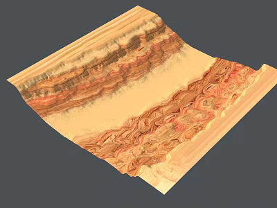 Natural Landscape With Layered Rock Formations And Warm Earthy Tones 3d model