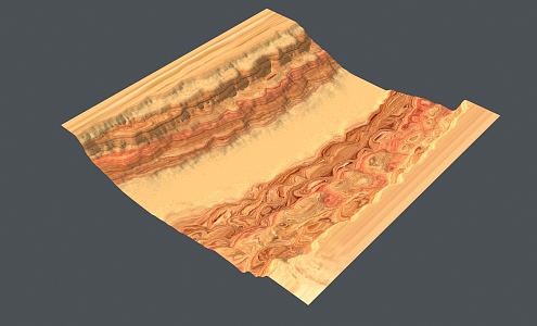 mountainous terrain sandy land 3d model