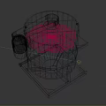 Red Heavy Duty Industrial Mixing Equipment With Circular Body Black Base And Motor
