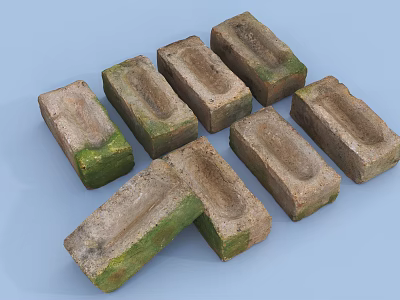 Brick Clear Stone Brick Stone Block 3d model
