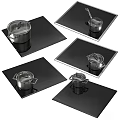 Modern Black Glass Electric Cooktop With Stainless Steel Pot Kitchen Appliance