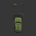 Green Hand Pushed Lawn Mower As Efficient Agricultural Equipment For Grass Cutting