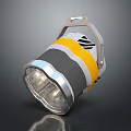 Modern Furniture Lighting Fixture With Yellow Gray Stripes And Silver Metal Frame Transparent Shade