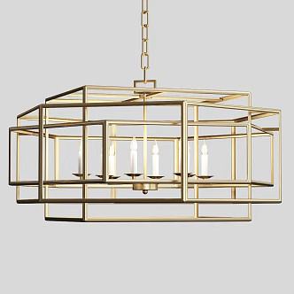 Post-modern chandelier 3d model