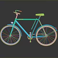 Turquoise Bicycle With Yellow Seat And White Rims Modern Design