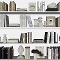 Book Combination Wall Hanging Bookshelf Book Ornaments 3d model