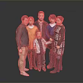 Family Group In Everyday Casual Wear With Various Styles Against Gray Backdrop