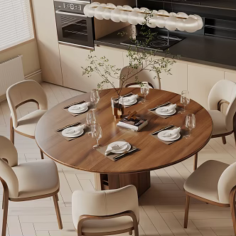 Modern dining table 3d model