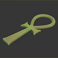 Golden Ankh Symbol Clothing Accessory For Stylish Fashion Outfit Decoration