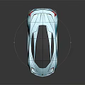 Blue Futuristic Sports Car Concept With Sleek Design And Orange Accents