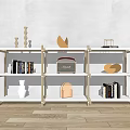 Modern Storage Shelf Bookshelf Data Display Rack 3d model