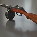 Submachine gun machine gun PPSh41 Poposa submachine gun semi-automatic rifle super realistic high precision film and television level 3d model