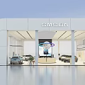 Modern Lynk Co Smart Car Showroom With Glass Facade And Displayed Cars