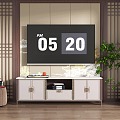 New Chinese TV TV Cabinet Combination LCD TV Finished TV Cabinet TV Cabinet Decoration 3d model