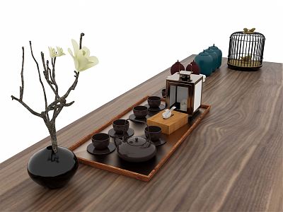 New Chinese Tea Set 3d model