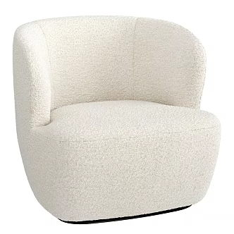 Modern leisure chair gubi boucle 3d model